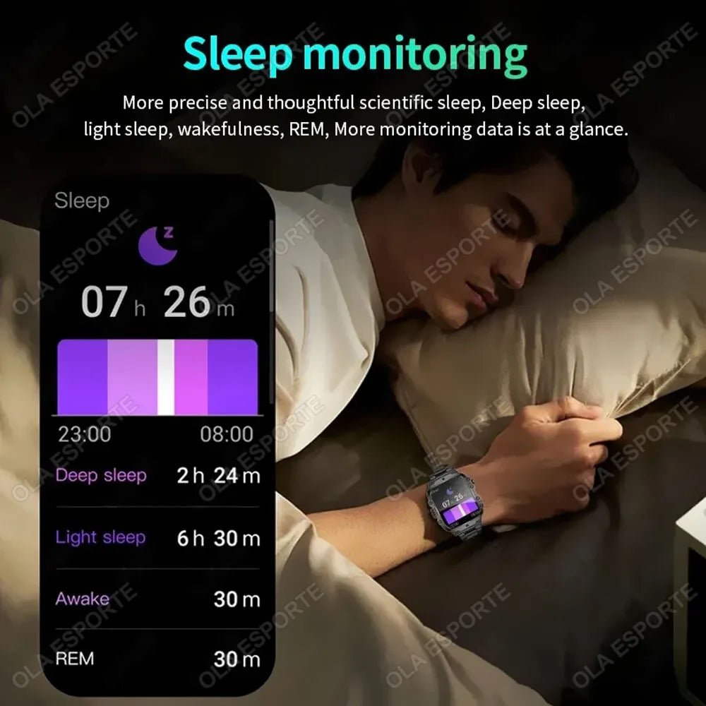1.81" Rugged Smartwatch with GPS, Bluetooth Call & Health Monitor - Realgroupuae
