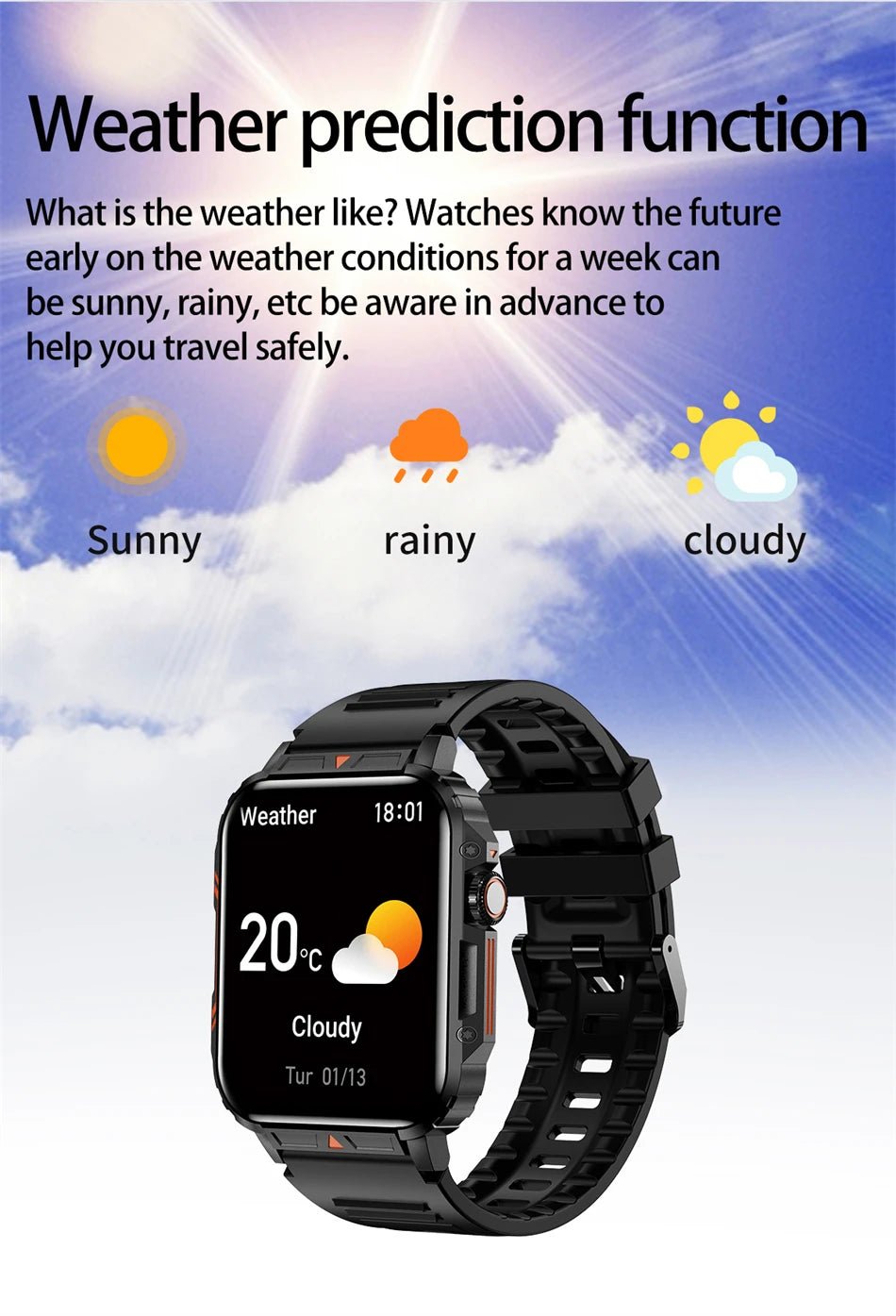 1.95" Outdoor Smartwatch | Bluetooth Call | IP68 Fitness Watch - Real Group UAE