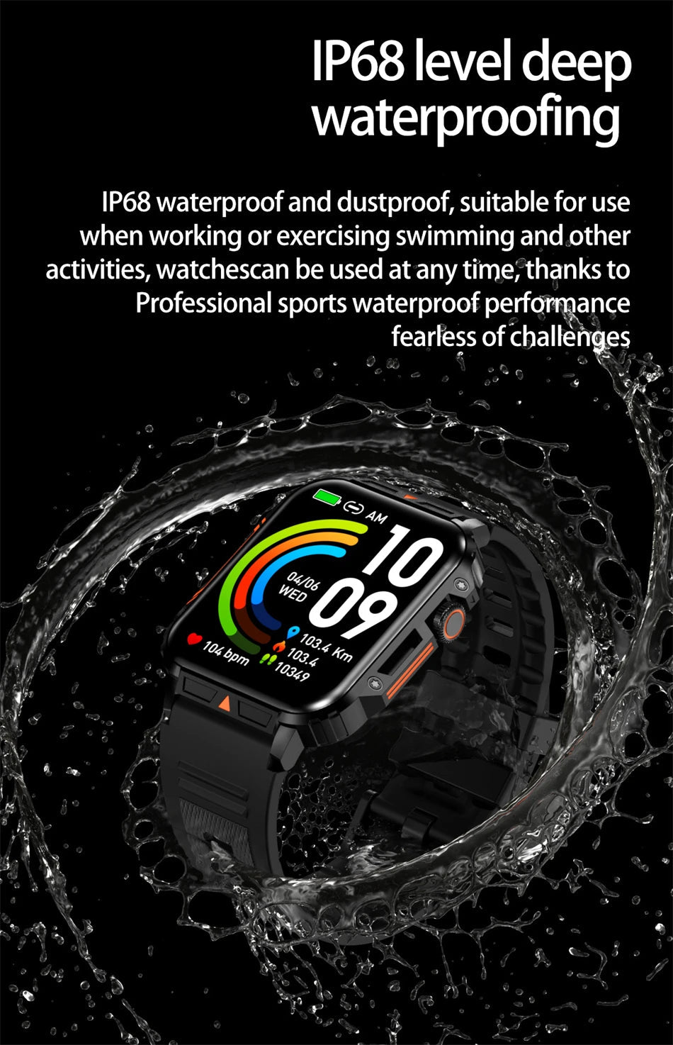 1.95" Outdoor Smartwatch | Bluetooth Call | IP68 Fitness Watch - Real Group UAE