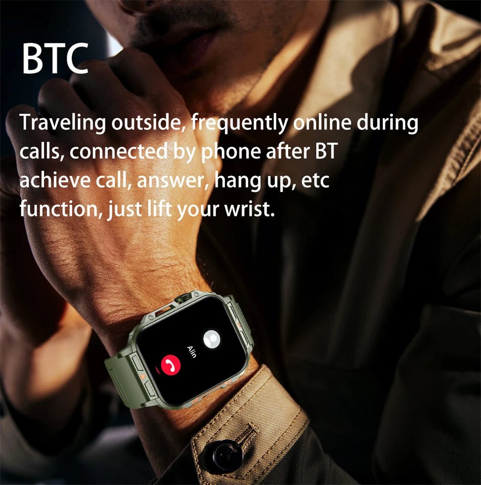 1.95" Outdoor Smartwatch | Bluetooth Call | IP68 Fitness Watch - Real Group UAE