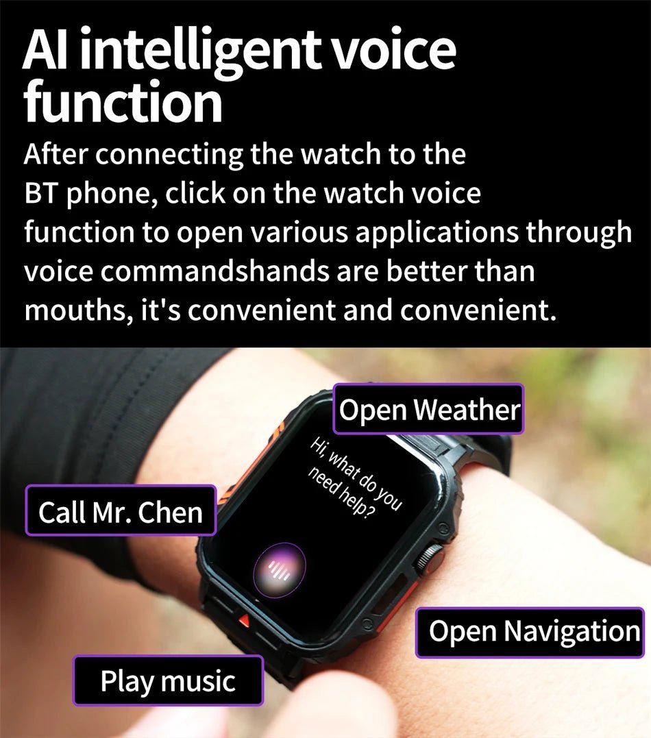 1.95" Outdoor Smartwatch | Bluetooth Call | IP68 Fitness Watch - Real Group UAE