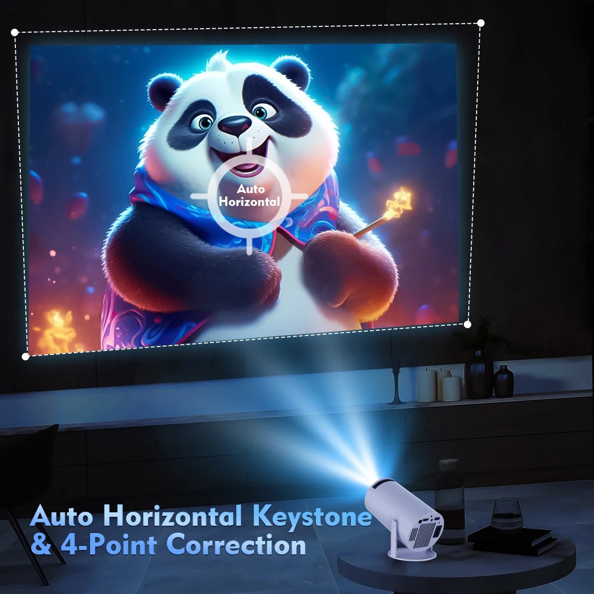 4K Android Projector with Dual WiFi, Bluetooth & 1080P HD Resolution - Realgroupuae