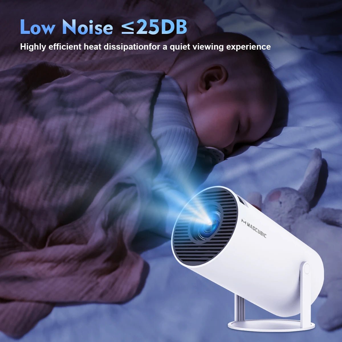 4K Android Projector with Dual WiFi, Bluetooth & 1080P HD Resolution - Realgroupuae