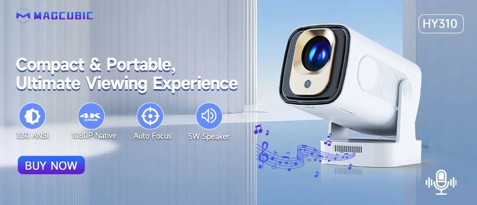 4K Android Projector with Dual WiFi, Bluetooth & 1080P HD Resolution - Realgroupuae