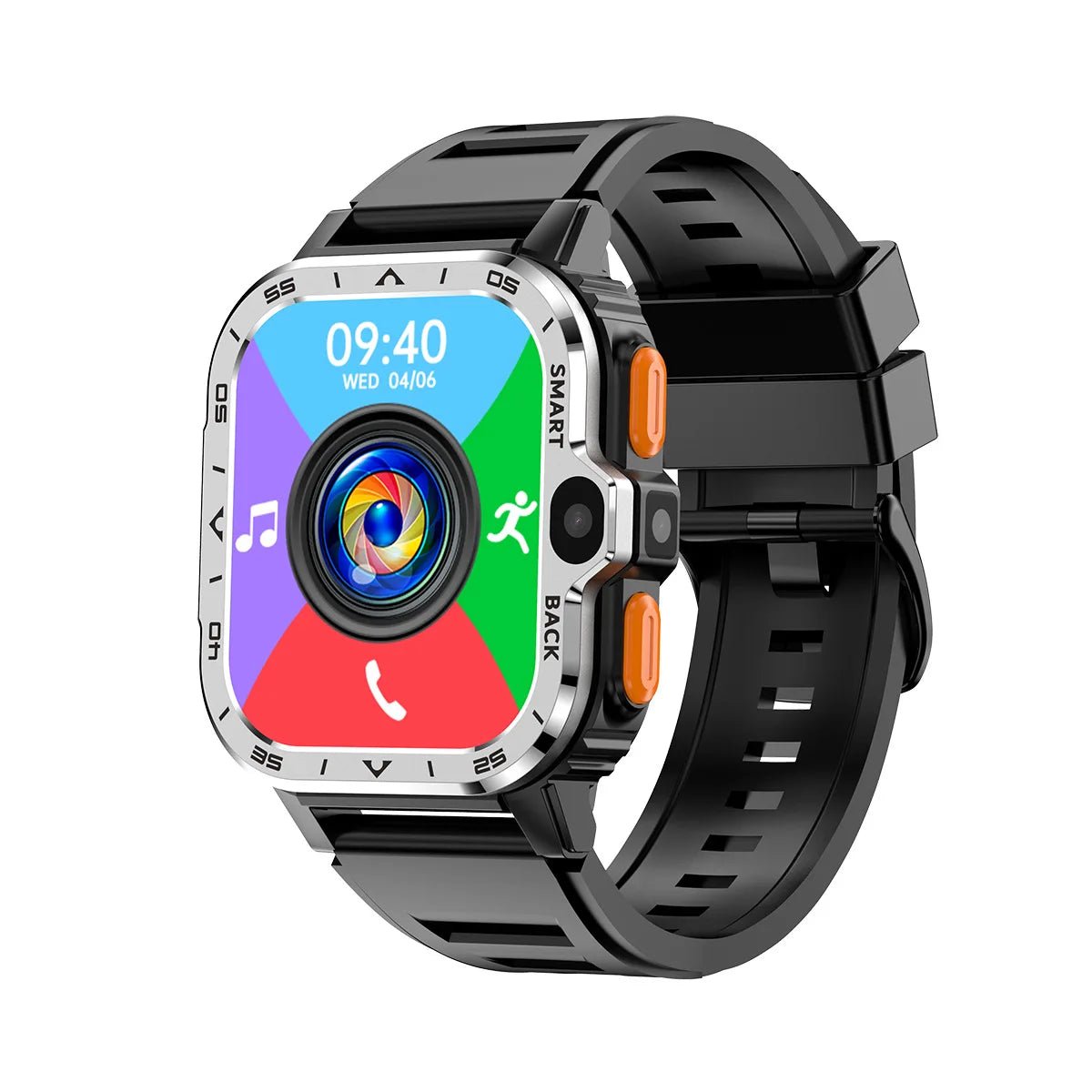 Android Smart Watch for Men with GPS, NFC, Dual Camera & Heart Rate - Realgroupuae