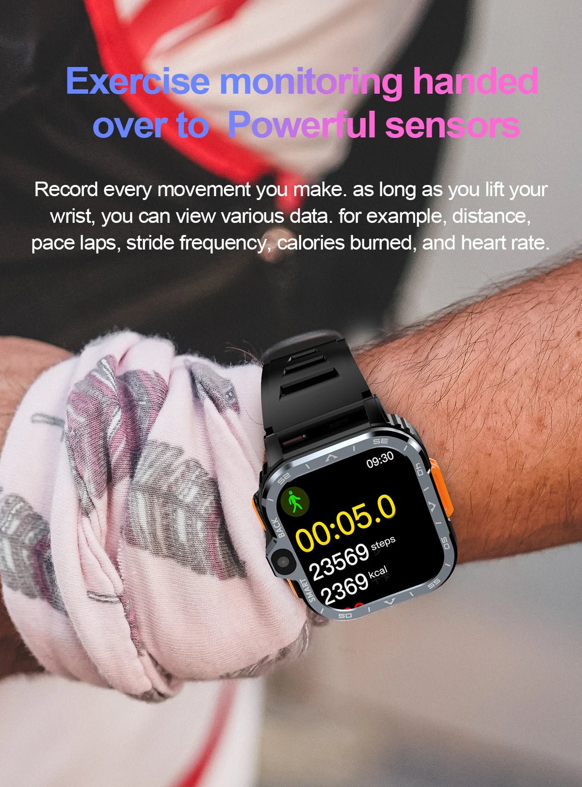 Android Smart Watch for Men with GPS, NFC, Dual Camera & Heart Rate - Realgroupuae