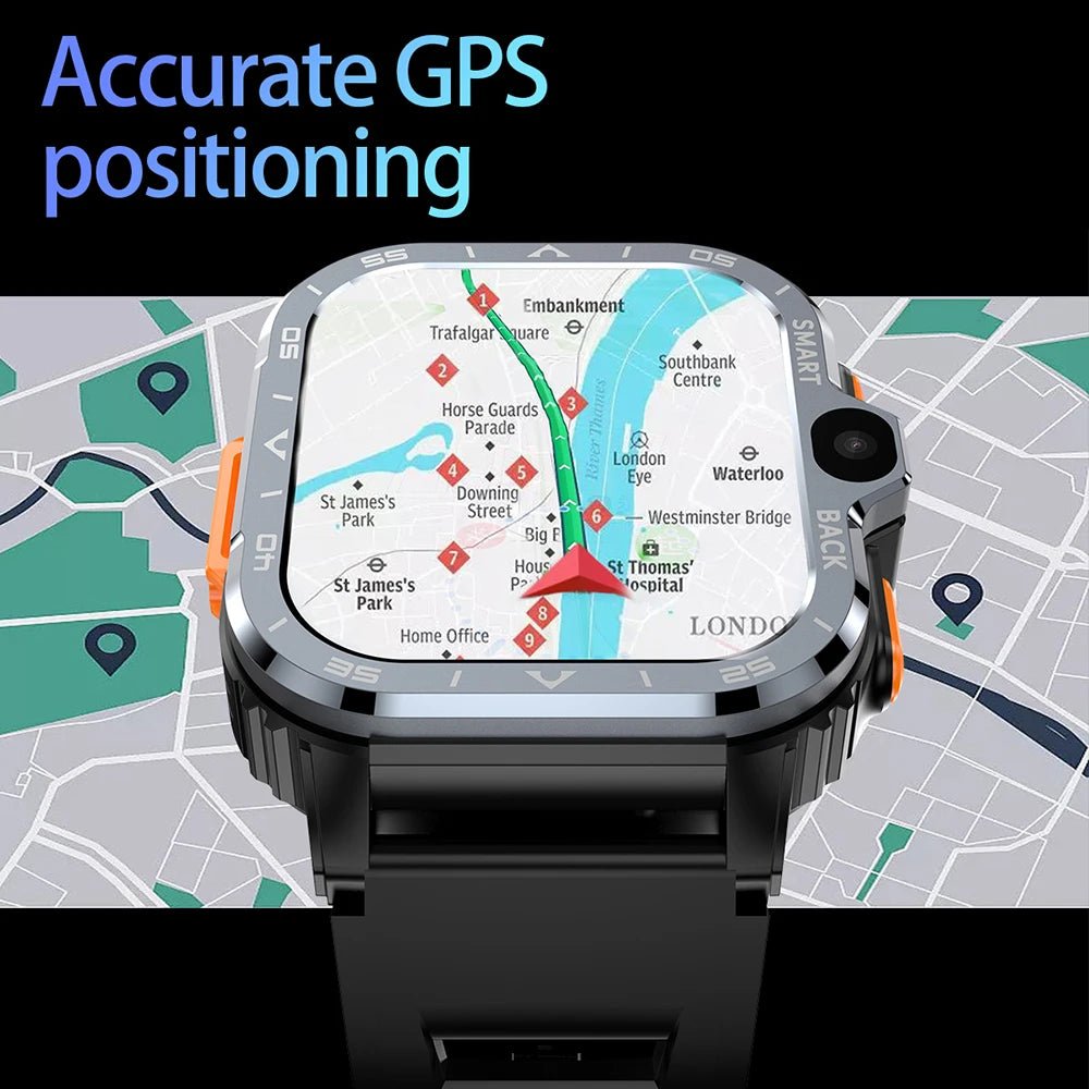 Android Smart Watch for Men with GPS, NFC, Dual Camera & Heart Rate - Realgroupuae