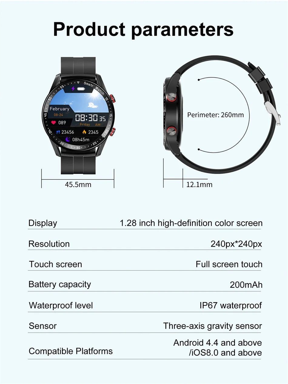 Bluetooth Call Smartwatch | ECG+PPG | Fitness & Health Tracker - Real Group UAE