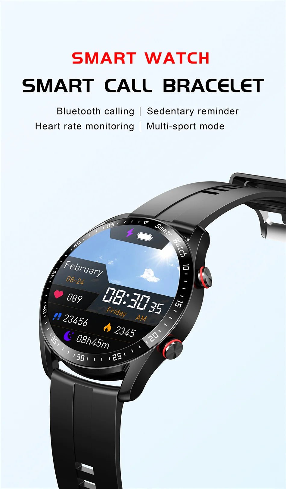 Bluetooth Call Smartwatch | ECG+PPG | Fitness & Health Tracker - Real Group UAE