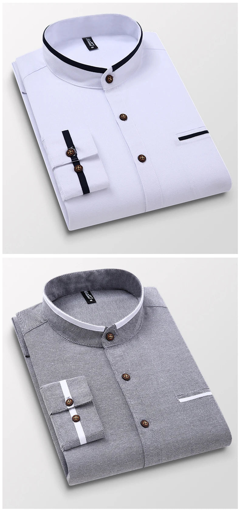 Classic Oxford Button - Down Shirt | Long Sleeve Casual Fit | Cotton Blend - Real Group UAE