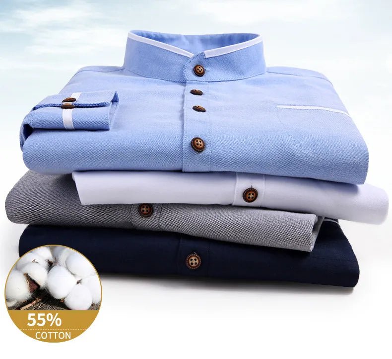 Classic Oxford Button - Down Shirt | Long Sleeve Casual Fit | Cotton Blend - Real Group UAE