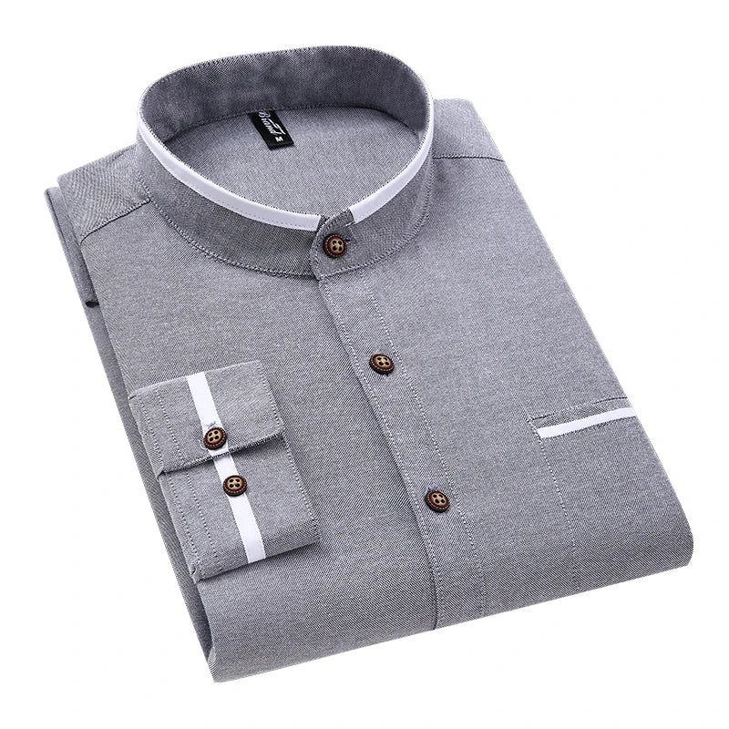 Classic Oxford Button - Down Shirt | Long Sleeve Casual Fit | Cotton Blend - Real Group UAE