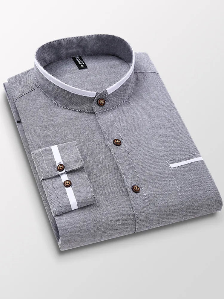 Classic Oxford Button - Down Shirt | Long Sleeve Casual Fit | Cotton Blend - Real Group UAE
