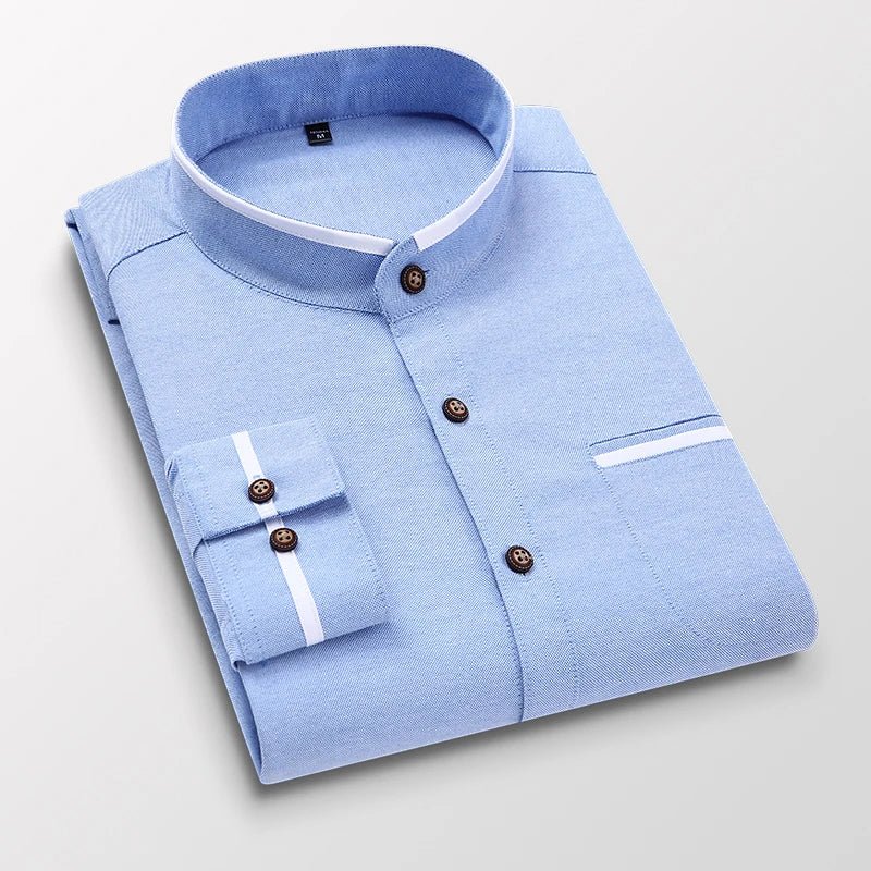 Classic Oxford Button - Down Shirt | Long Sleeve Casual Fit | Cotton Blend - Real Group UAE