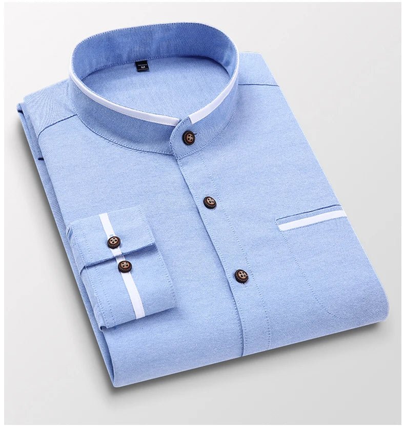 Classic Oxford Button - Down Shirt | Long Sleeve Casual Fit | Cotton Blend - Real Group UAE
