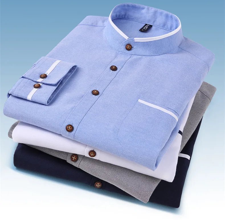 Classic Oxford Button - Down Shirt | Long Sleeve Casual Fit | Cotton Blend - Real Group UAE