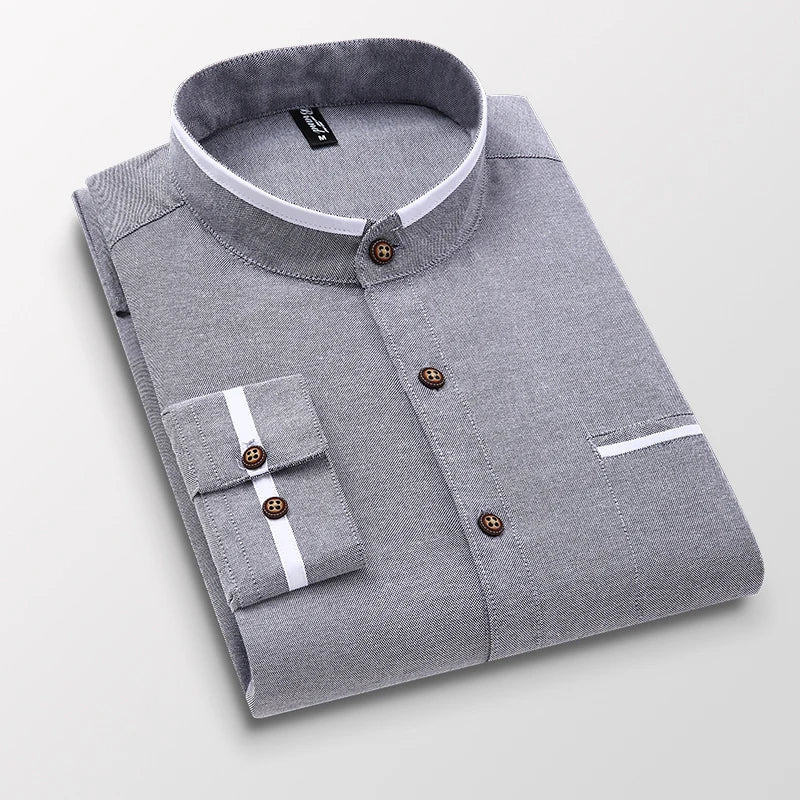 Classic Oxford Button - Down Shirt | Long Sleeve Casual Fit | Cotton Blend - Real Group UAE
