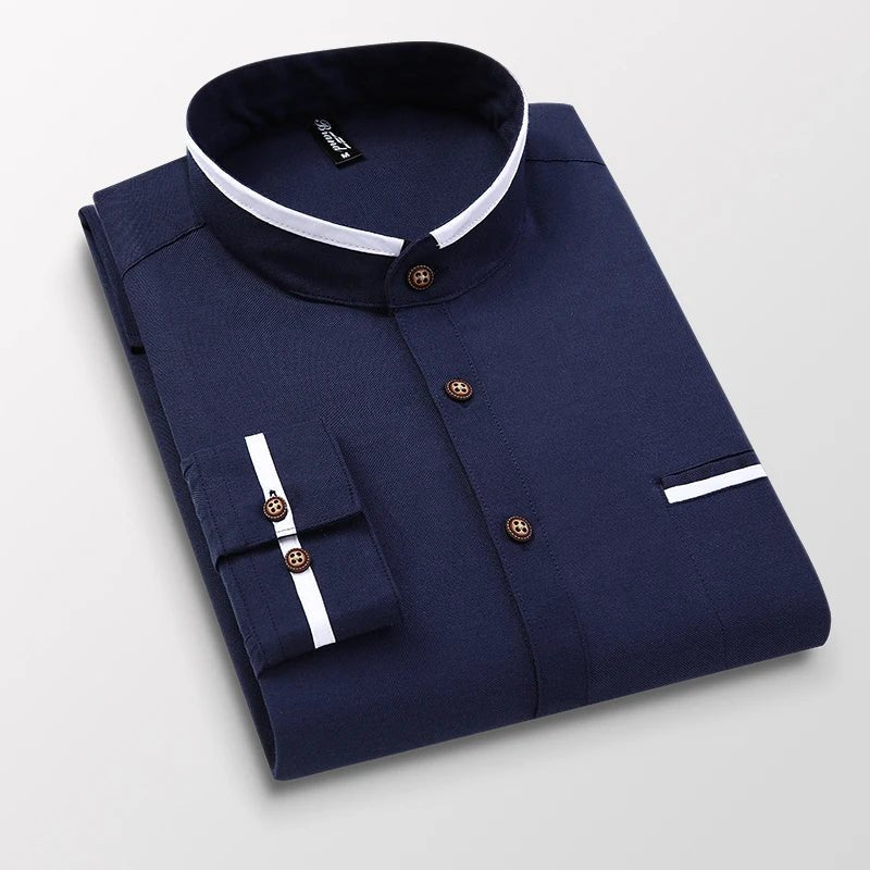 Classic Oxford Button - Down Shirt | Long Sleeve Casual Fit | Cotton Blend - Real Group UAE
