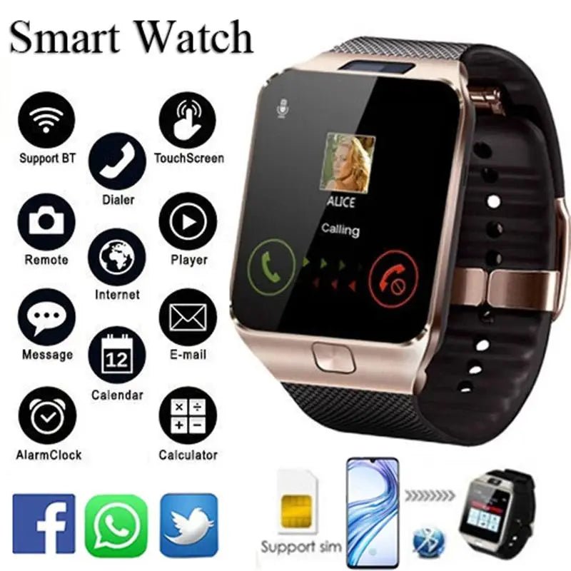 Digital Touch Screen Smart Watch DZ09 with Camera, Bluetooth & SIM - Realgroupuae