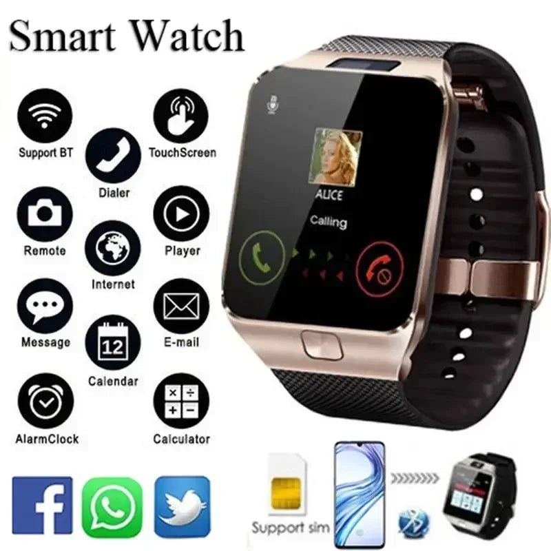 Digital Touch Screen Smart Watch DZ09 with Camera, Bluetooth & SIM - Realgroupuae