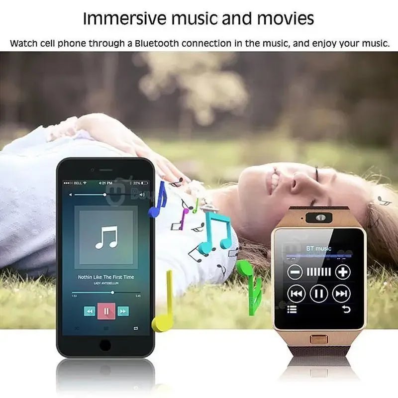 Digital Touch Screen Smart Watch DZ09 with Camera, Bluetooth & SIM - Realgroupuae