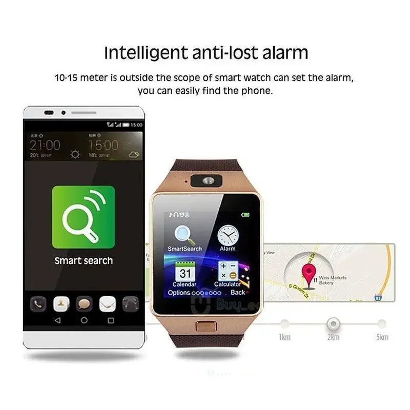 Digital Touch Screen Smart Watch DZ09 with Camera, Bluetooth & SIM - Realgroupuae