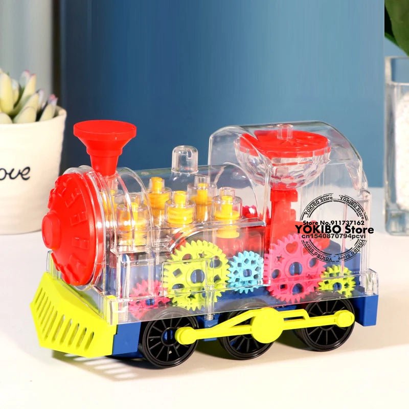 Electric Crawling Train Toy for Kids and Toddlers – Lights, Sound, Music - Real Group
