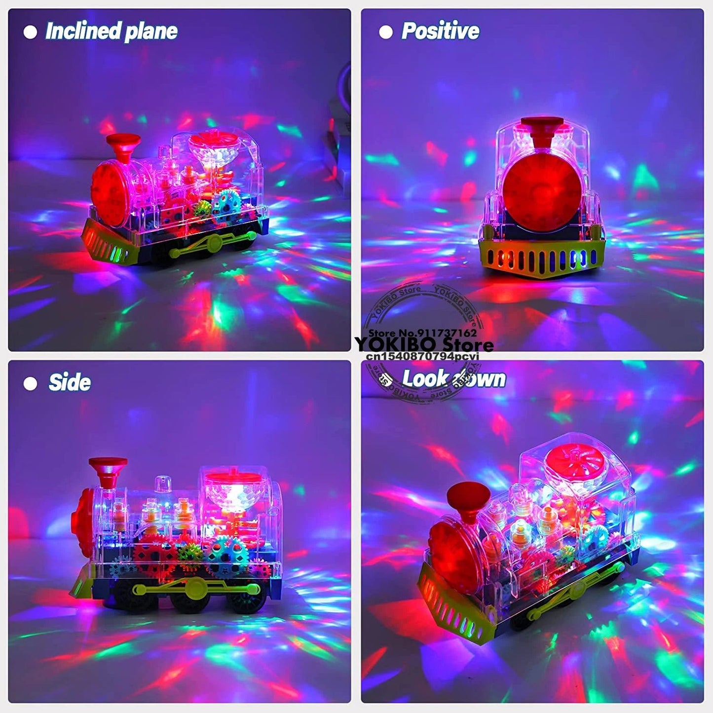 Electric Crawling Train Toy for Kids and Toddlers – Lights, Sound, Music - Real Group