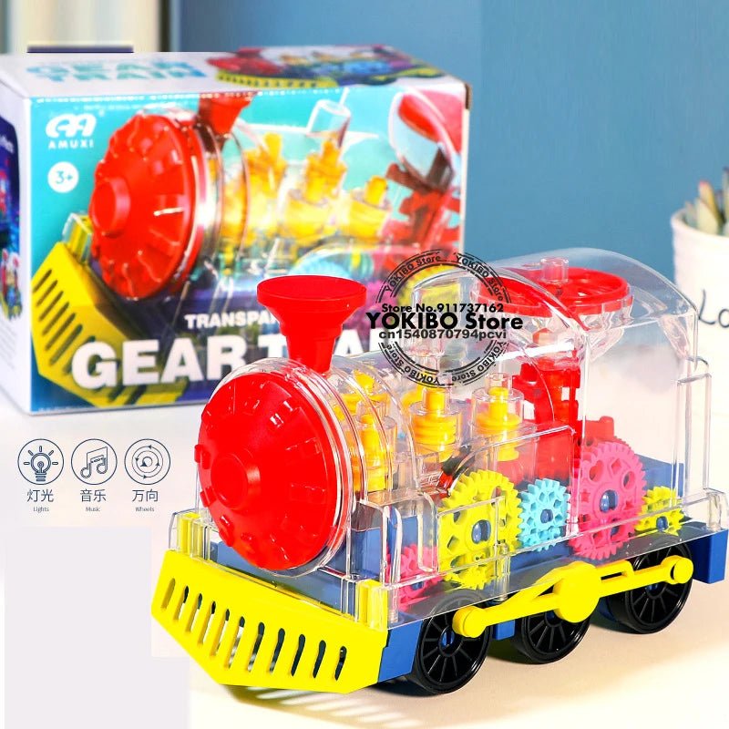Electric Crawling Train Toy for Kids and Toddlers – Lights, Sound, Music - Real Group