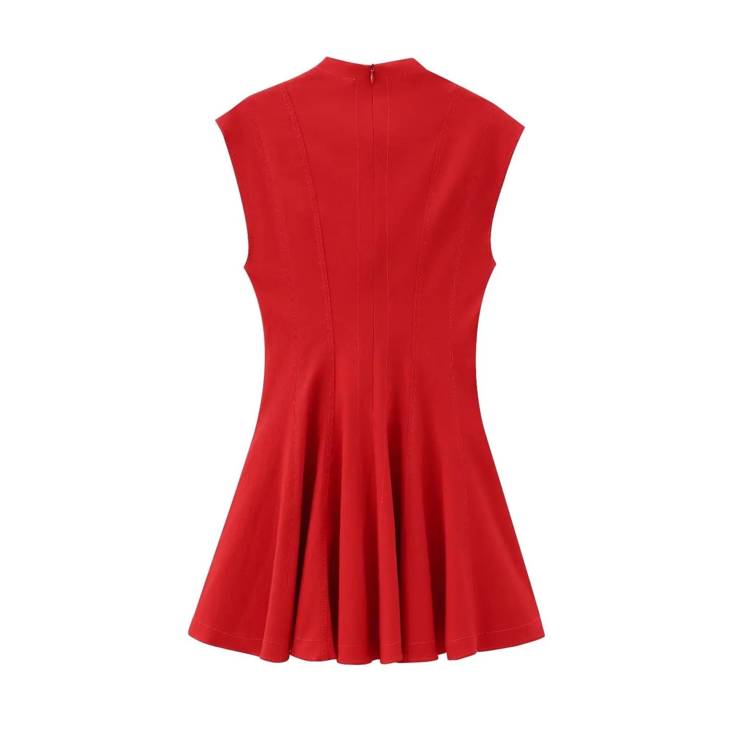 Elegant Ruffle Mini Dress | Sleeveless A - Line Party Outfit - Real Group UAE