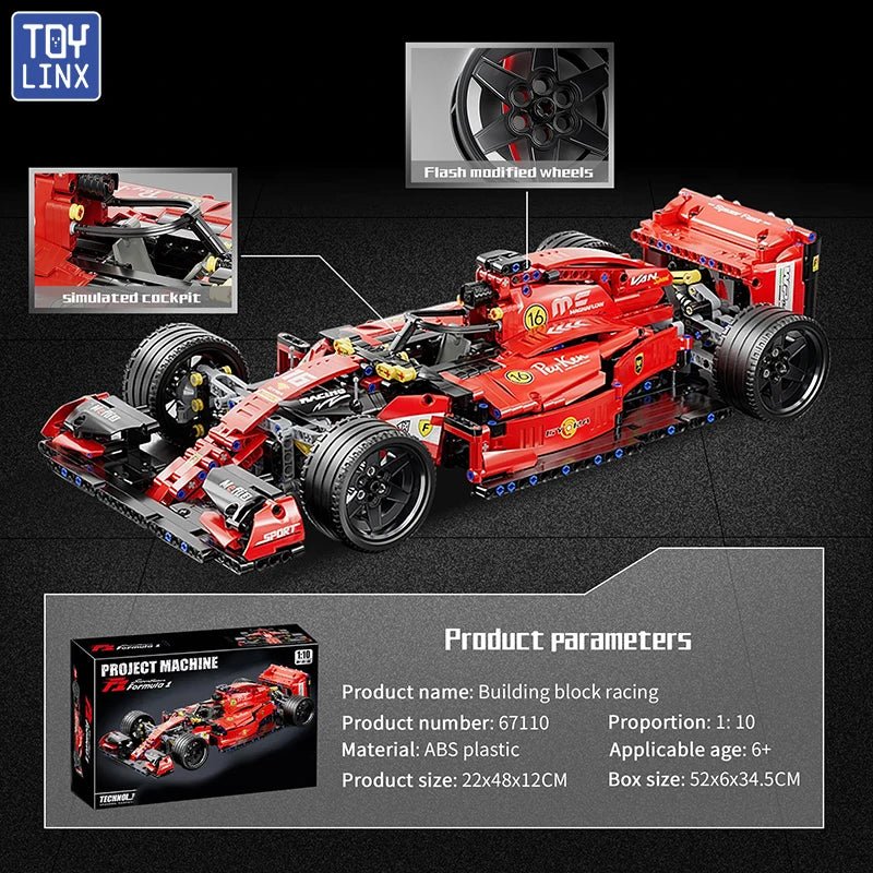 F1 RC Race Car 1163PCS Remote Control Building Blocks Toy Model Car Kit - Realgroupuae