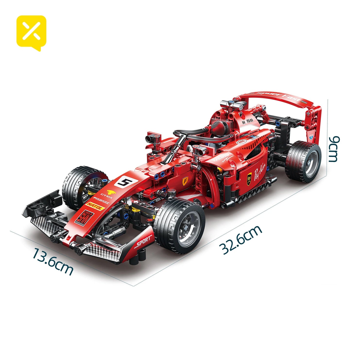 F1 RC Race Car Building Set MOC Remote Control Collectible Toy Gift Kit - Realgroupuae