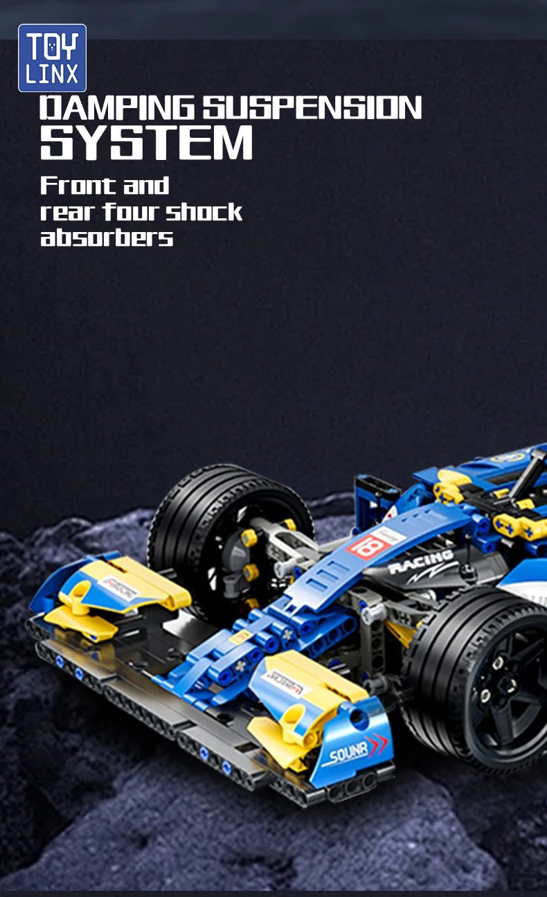 F1 RC Race Car Building Set MOC Remote Control Collectible Toy Gift Kit - Realgroupuae