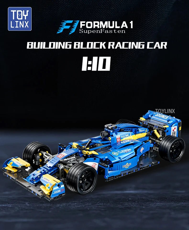 F1 RC Race Car Building Set MOC Remote Control Collectible Toy Gift Kit - Realgroupuae