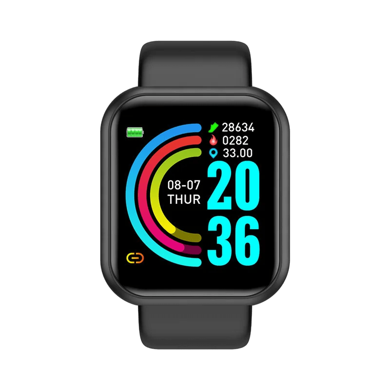 Fashion Sports Smartwatch with USB Charging, Fitness Tracker & LED Display - Realgroupuae