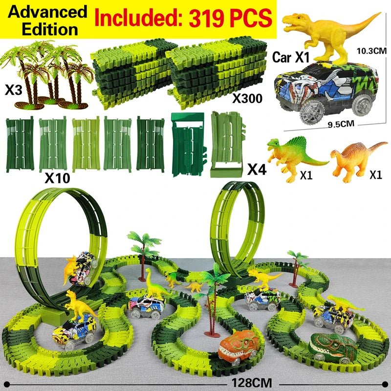 Magic Climbing Electric Dinosaur Car Track Set - Real Group