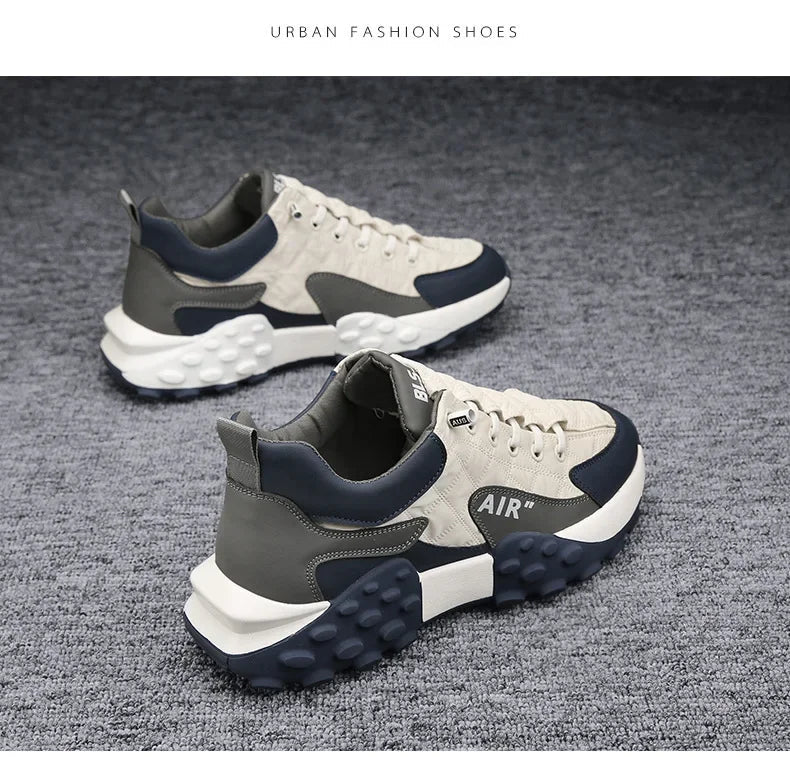 Men’s Fashion Sneakers | Thick Sole Lace - Up Shoes | Casual & Running Footwear - Real Group UAE