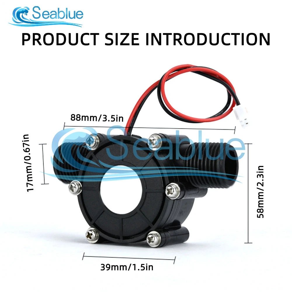 Micro Hydro Generator Turbine 5V - 12V 0 - 80V | Efficient Water Flow Energy Conversion - Real Group