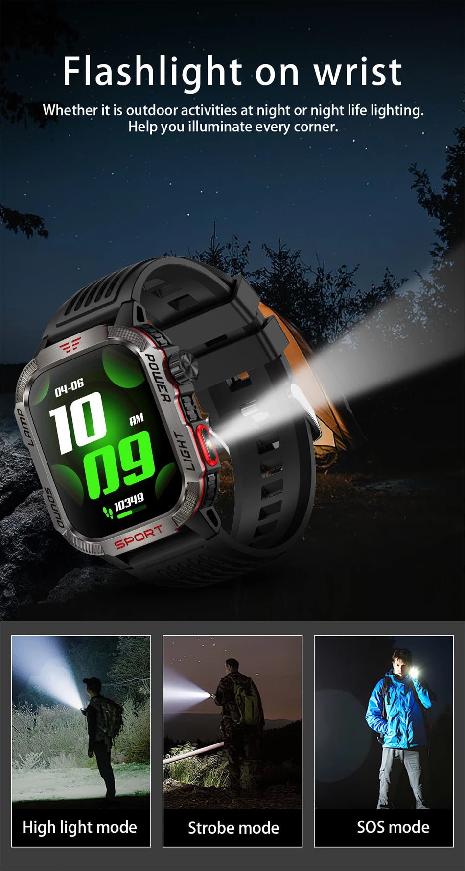 Military GPS Smart Watch for Men with Bluetooth Call & Waterproof Design - Realgroupuae