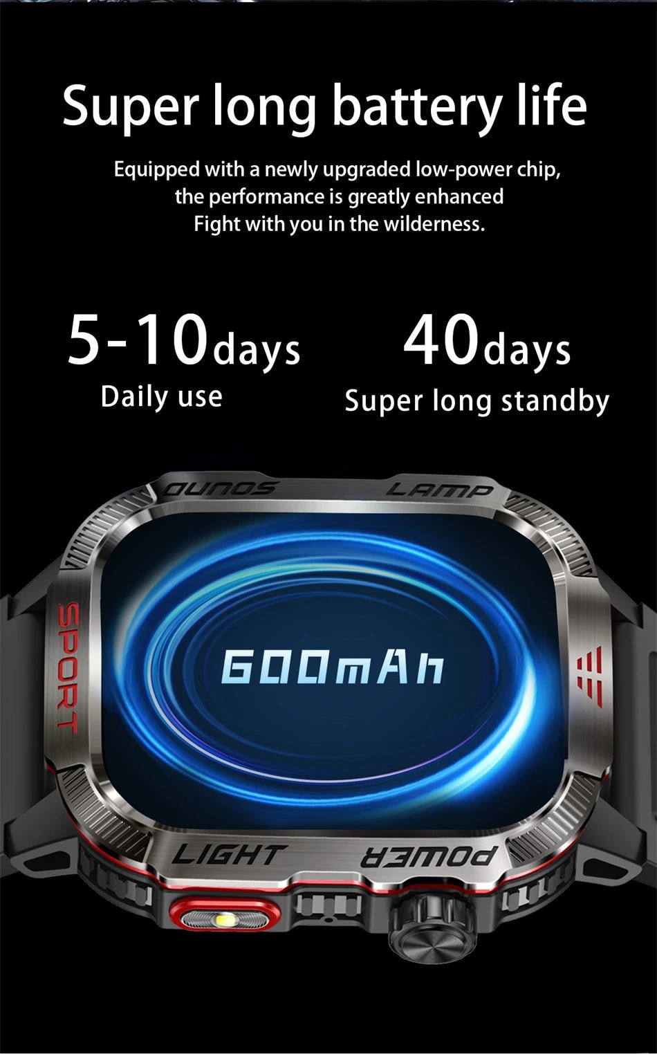 Military GPS Smart Watch for Men with Bluetooth Call & Waterproof Design - Realgroupuae