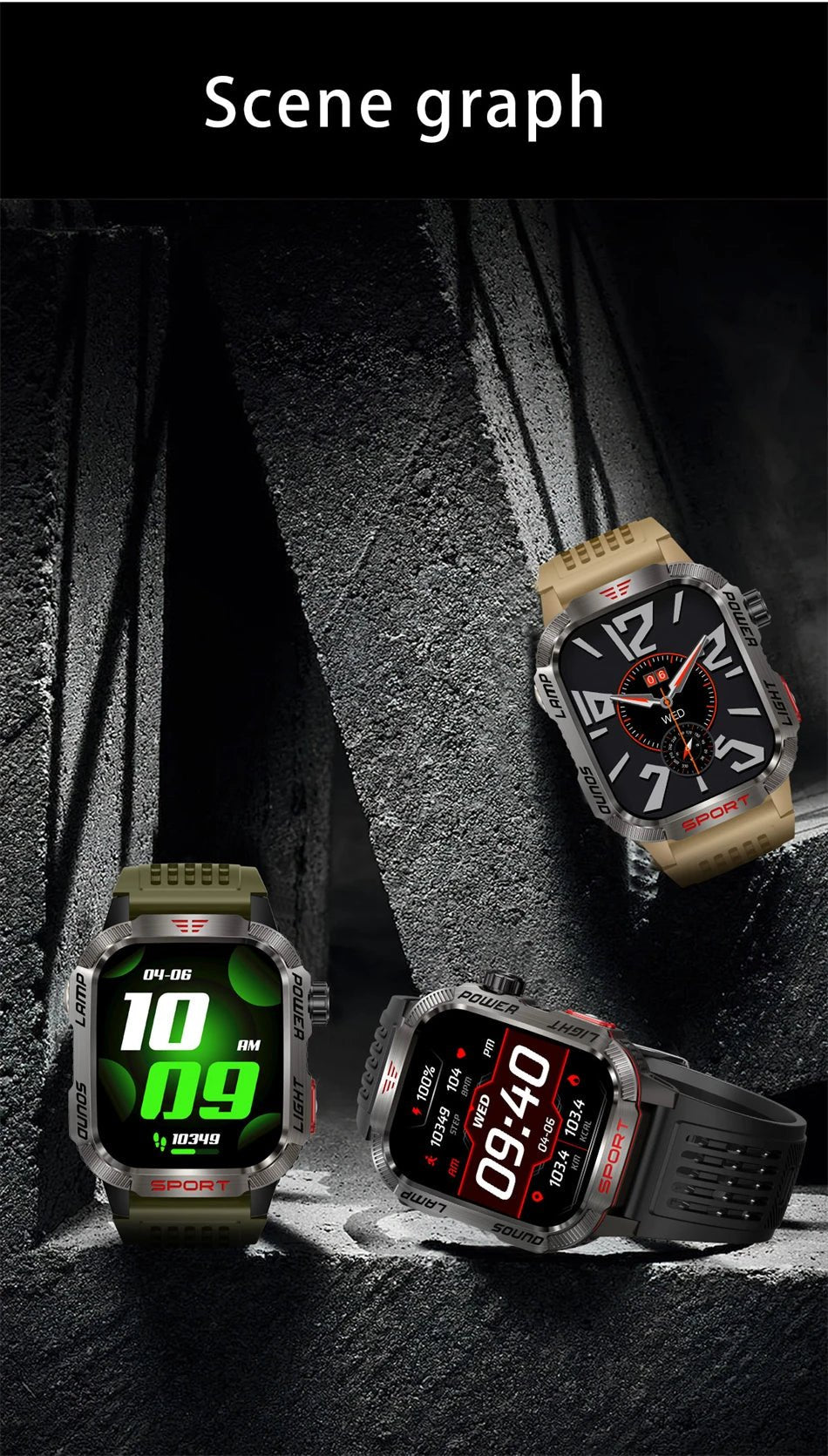 Military GPS Smart Watch for Men with Bluetooth Call & Waterproof Design - Realgroupuae