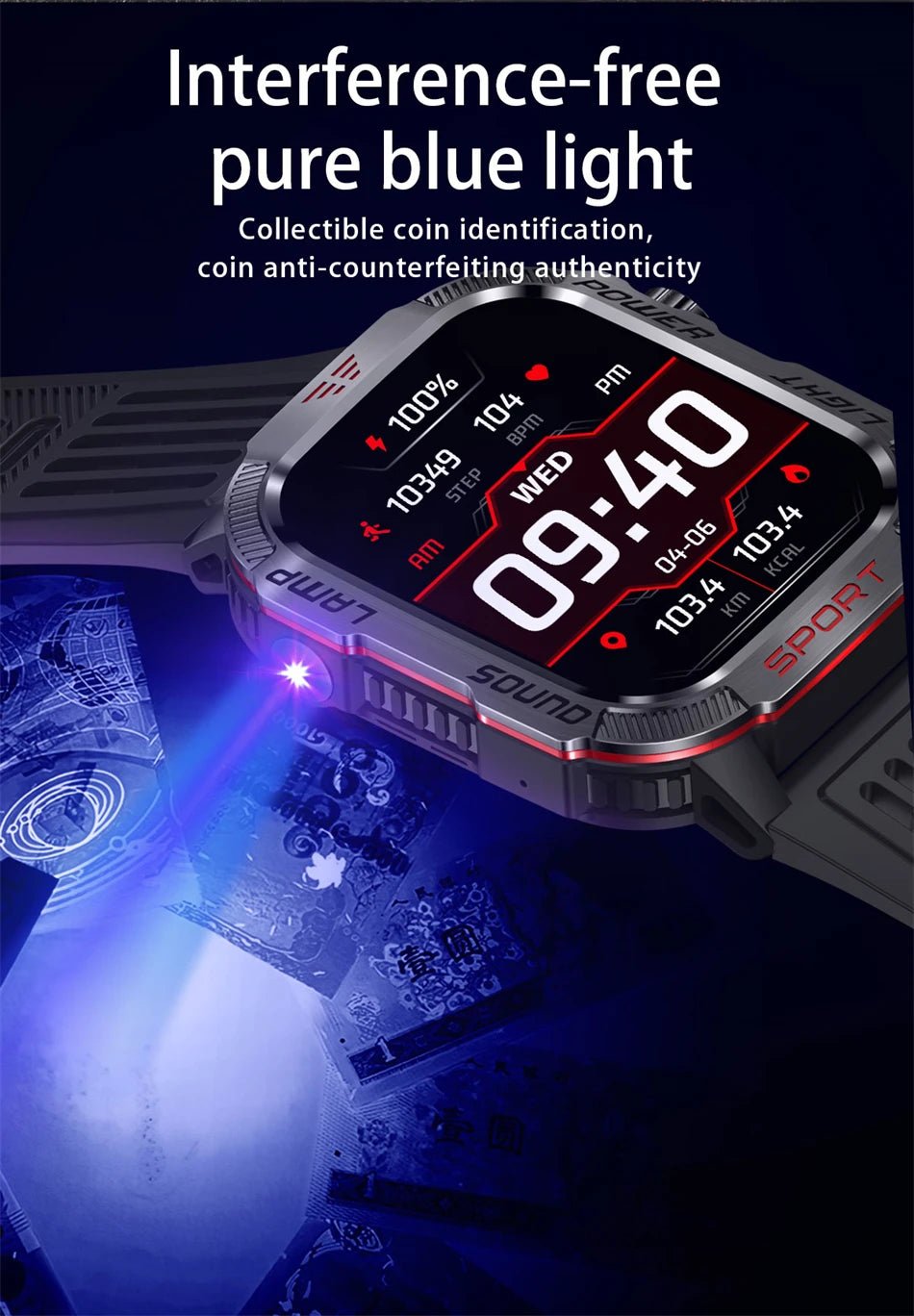 Military GPS Smart Watch for Men with Bluetooth Call & Waterproof Design - Realgroupuae
