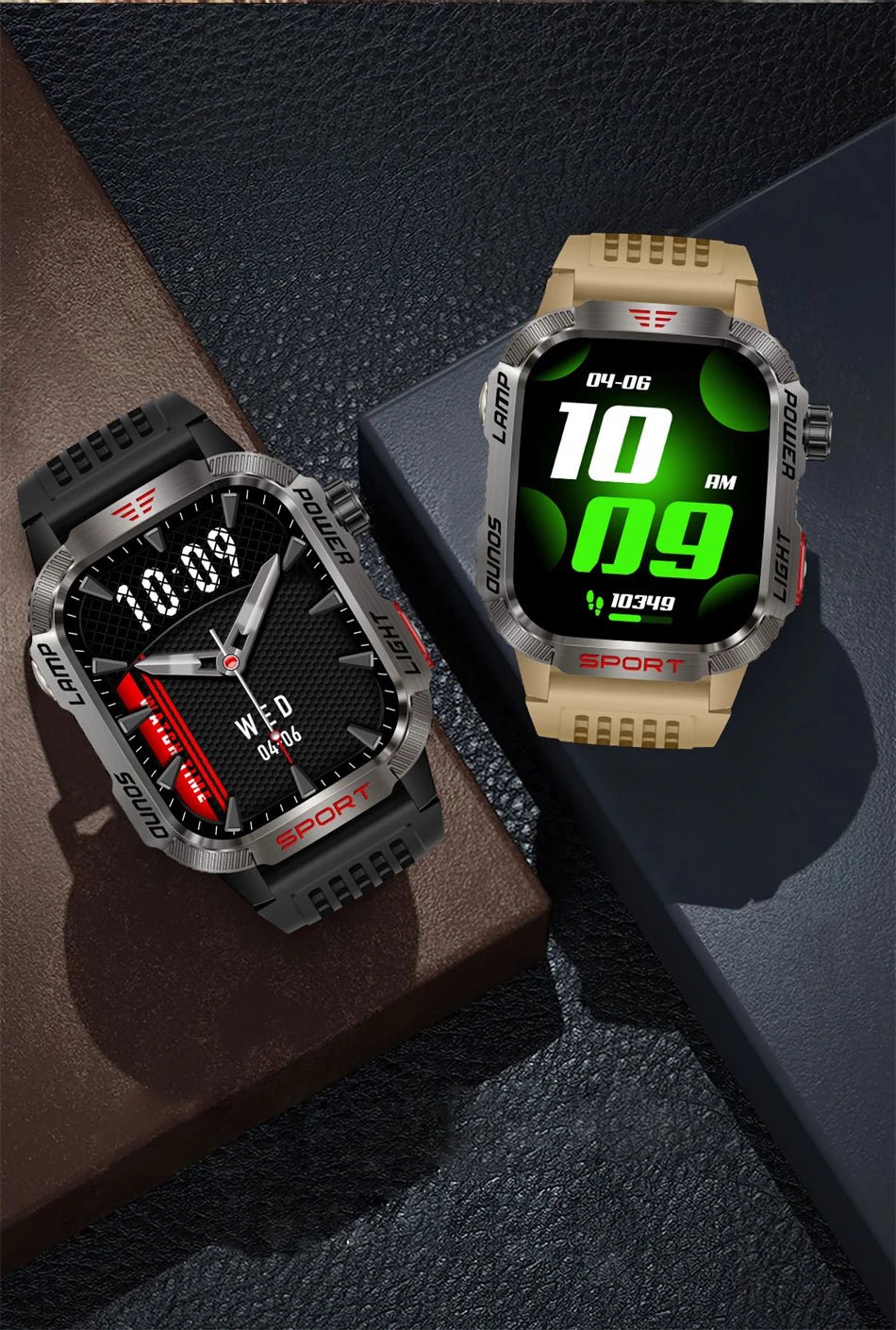 Military GPS Smart Watch for Men with Bluetooth Call & Waterproof Design - Realgroupuae
