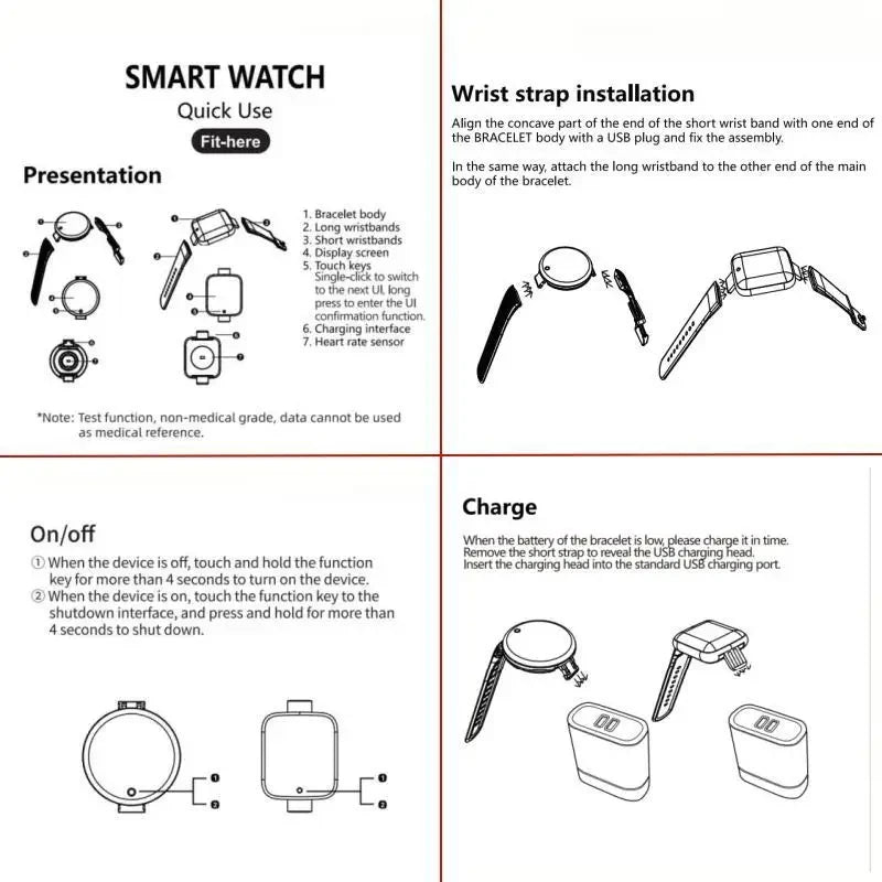 Multifunction Smart Watch for Men, Women & Kids – Sport, Step & Music Control - Realgroupuae