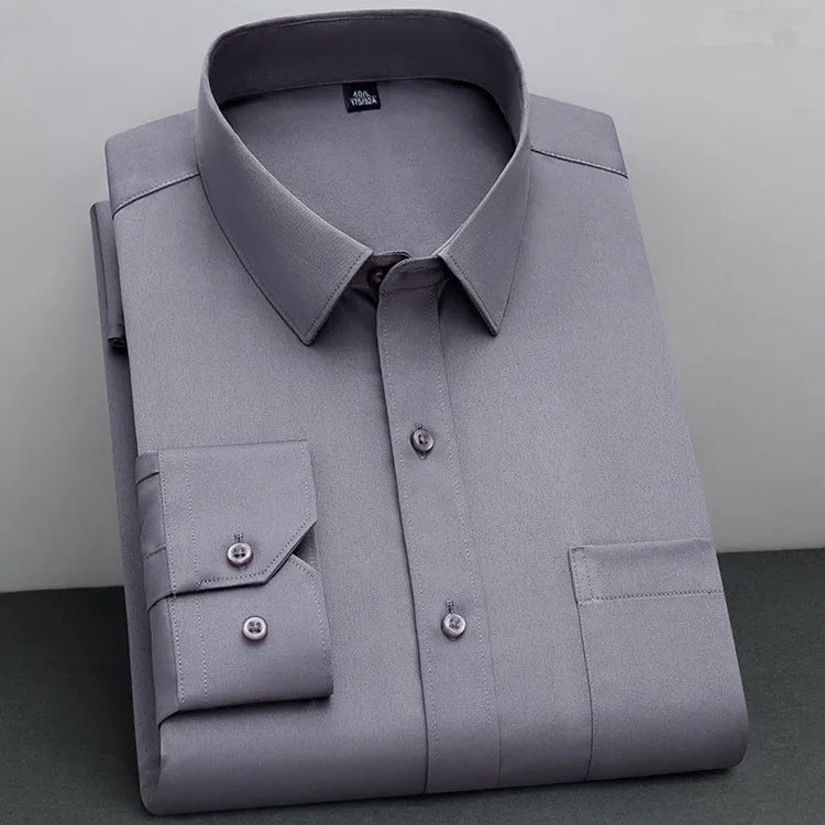 Non - Iron Business Shirt | Wrinkle - Resistant Long Sleeve Classic Fit - Real Group UAE
