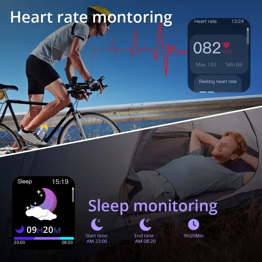 Outdoor Military Smart Watch – 1.9" Bluetooth Call Fitness Tracker - Realgroupuae
