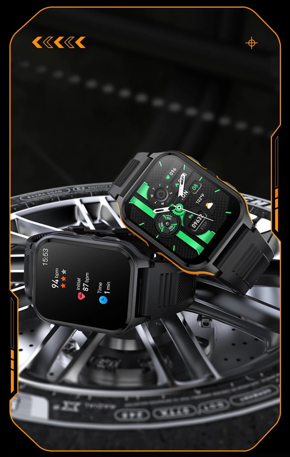 Outdoor Military Smart Watch – 1.9" Bluetooth Call Fitness Tracker - Realgroupuae