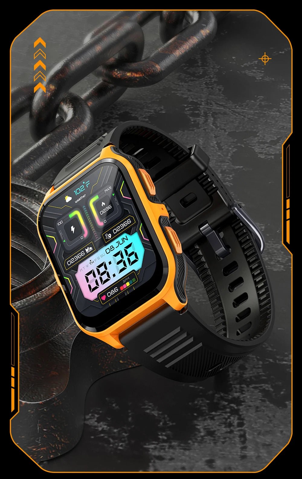Outdoor Military Smart Watch – 1.9" Bluetooth Call Fitness Tracker - Realgroupuae