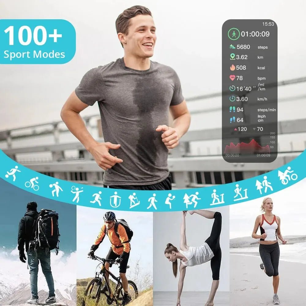 Outdoor Military Smart Watch – 1.9" Bluetooth Call Fitness Tracker - Realgroupuae