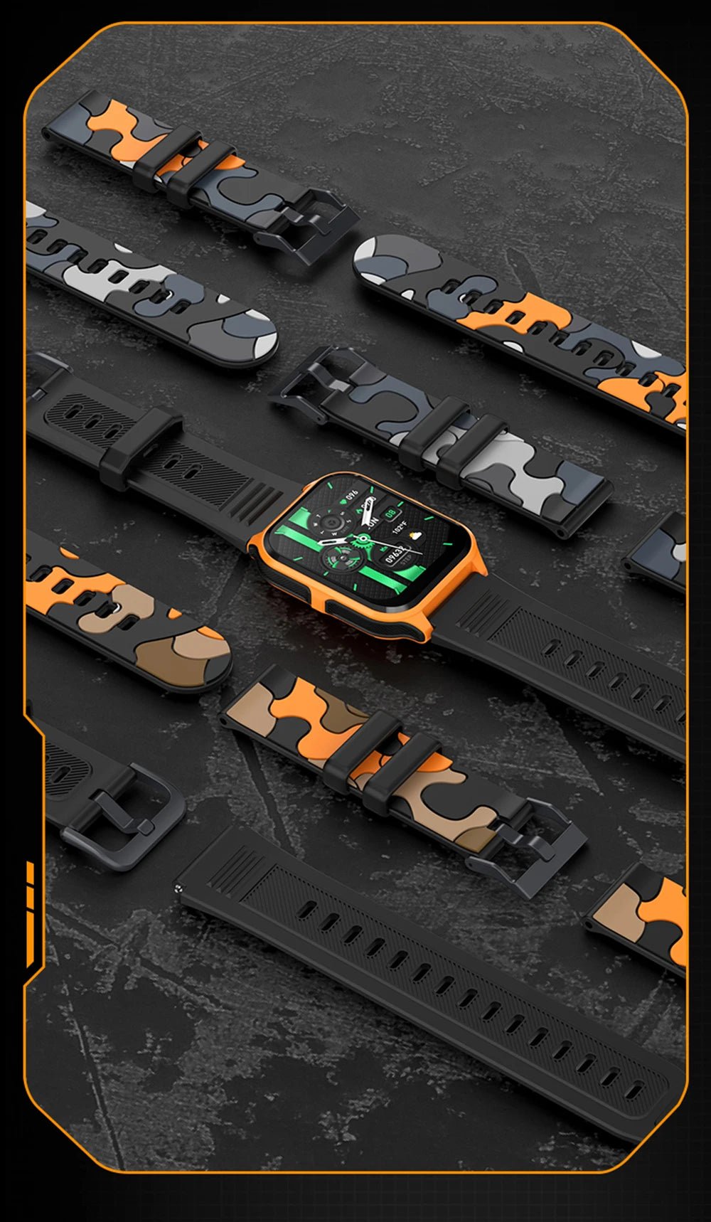 Outdoor Military Smart Watch – 1.9" Bluetooth Call Fitness Tracker - Realgroupuae